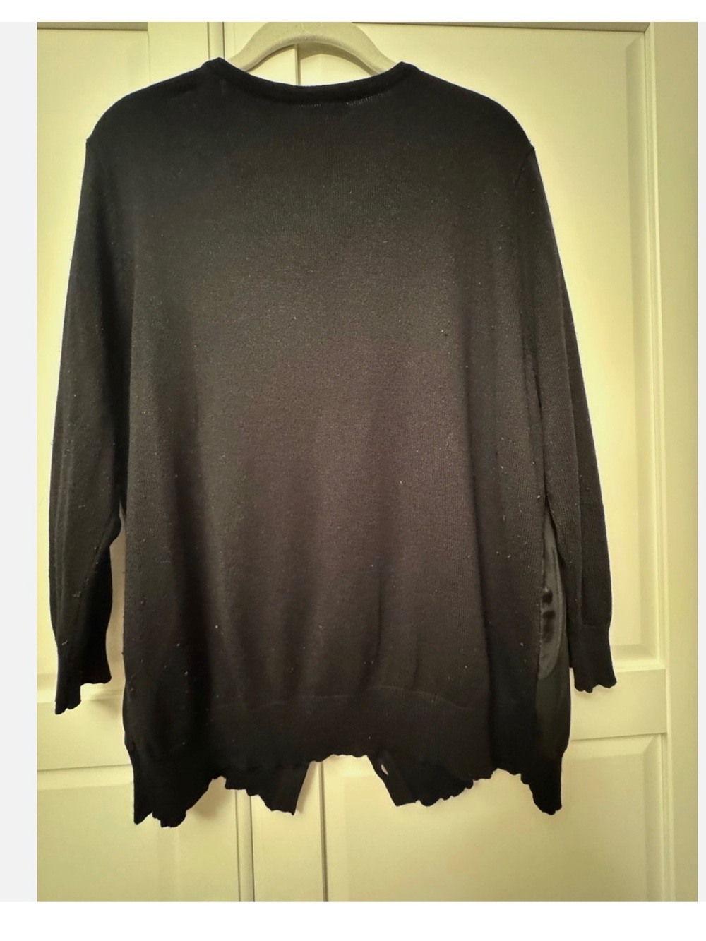 Ralph Lauren Silk Cashmere Black Cardigan with Gold Crest Button - Picture 2 of 4